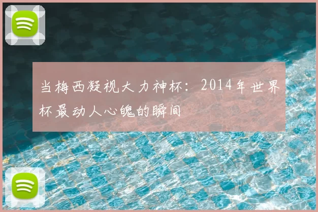 当梅西凝视大力神杯:2014年世界杯最动人心魄的瞬间